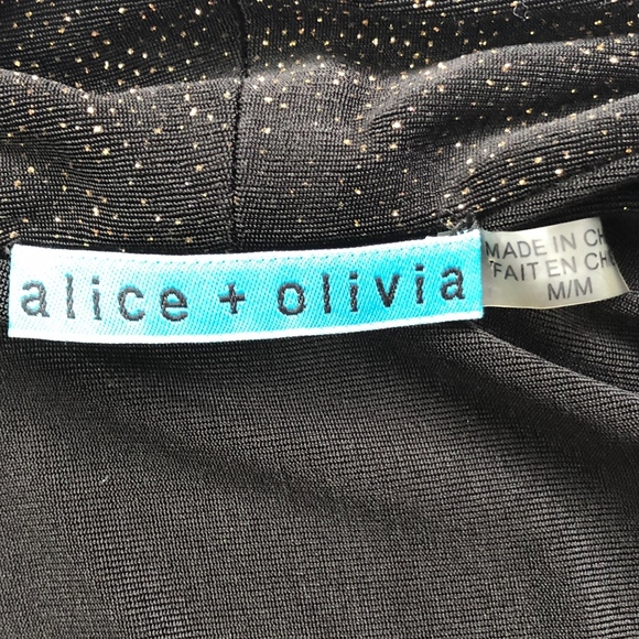 Alice + Olivia Sparkle Draped Neck Top M - Picture 5 of 6